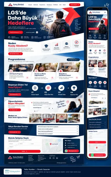 LGS Kursu örnek web sitesi tasarımı