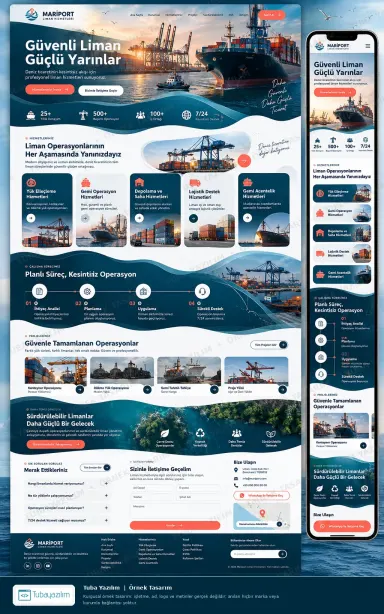 Liman Hizmetleri örnek web sitesi tasarımı