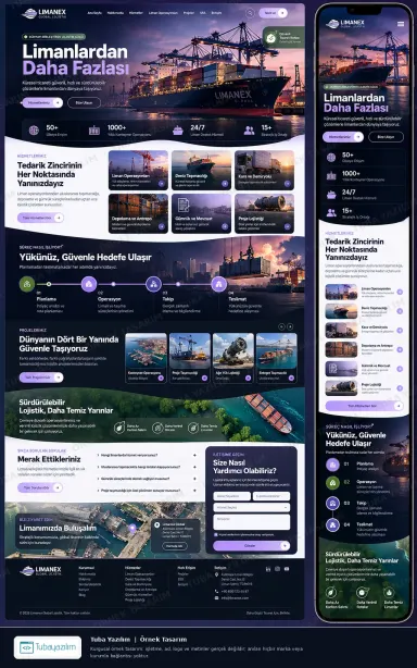 Lojistik Liman örnek web sitesi tasarımı