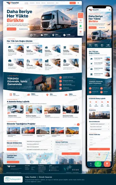 Lojistik Nakliyat örnek web sitesi tasarımı