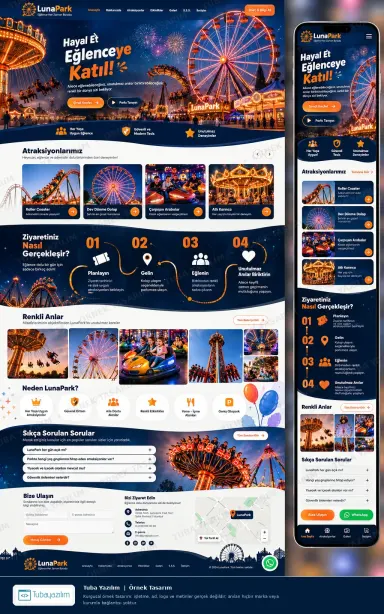 Lunapark örnek web sitesi tasarımı