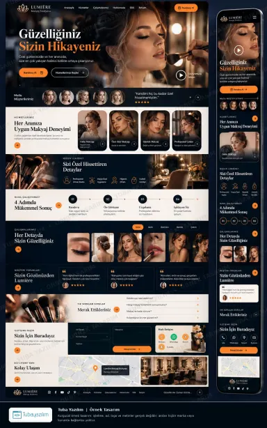 Makyaj Stüdyosu örnek web sitesi tasarımı