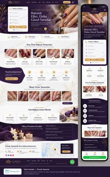 Manikür örnek web sitesi tasarımı