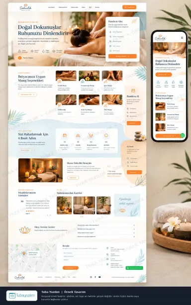 Masaj Salonu örnek web sitesi tasarımı