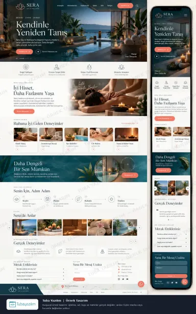 Masaj Spa Wellness Merkezi örnek web sitesi tasarımı