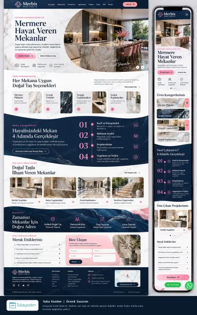 Mermer Mağazası örnek web sitesi tasarımı