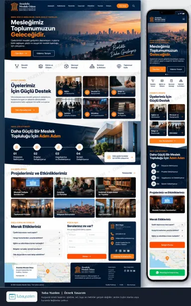 Meslek Odası örnek web sitesi tasarımı