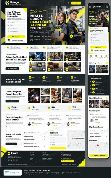 Mesleki Eğitim Merkezi örnek web sitesi tasarımı