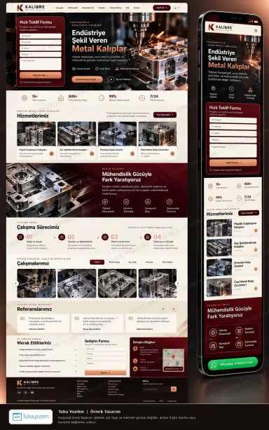 Metal Kalıp örnek web sitesi tasarımı