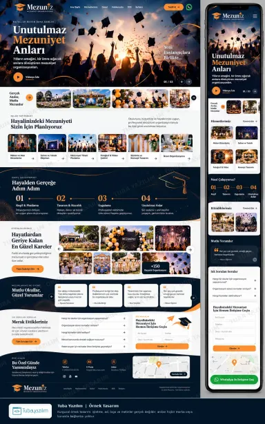Mezuniyet Organizasyonu örnek web sitesi tasarımı