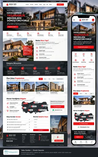Mimar ve İnşaat Firmalarına örnek web sitesi tasarımı