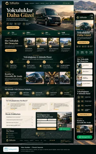 Minibüs Firması örnek web sitesi tasarımı