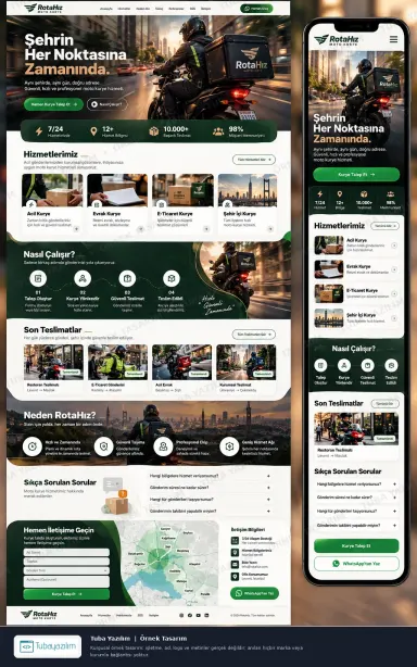 Moto Kurye örnek web sitesi tasarımı