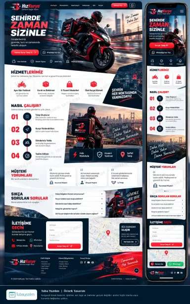 Motor Kurye örnek web sitesi tasarımı