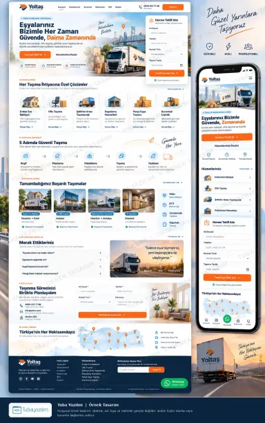 Nakliyat Lojistik Ulaşım örnek web sitesi tasarımı