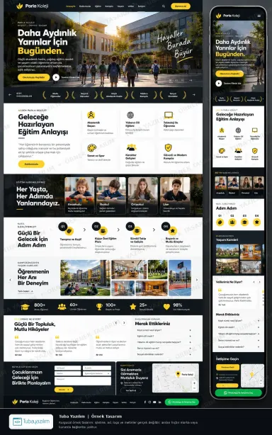 Okul örnek web sitesi tasarımı