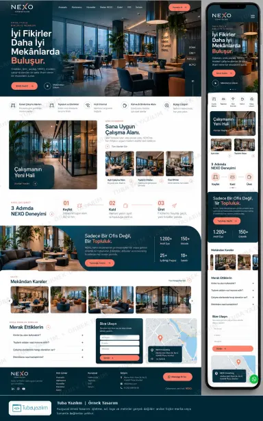 Ortak Çalışma Alanı örnek web sitesi tasarımı