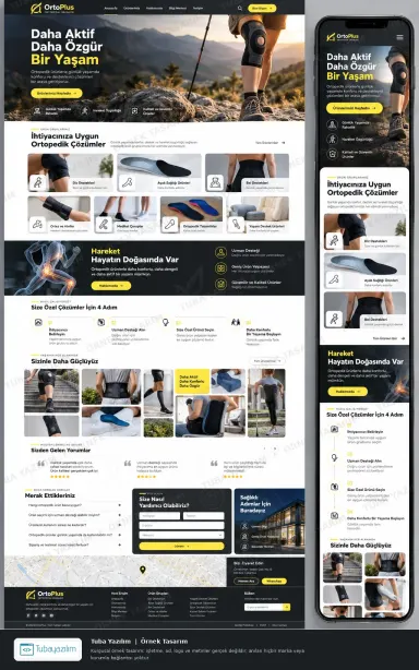 Ortopedik Ürünler örnek web sitesi tasarımı