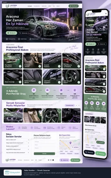 Oto Kuaför örnek web sitesi tasarımı
