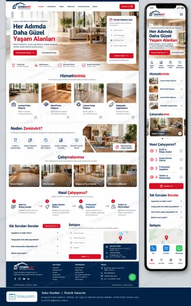 Parke Döşeme örnek web sitesi tasarımı