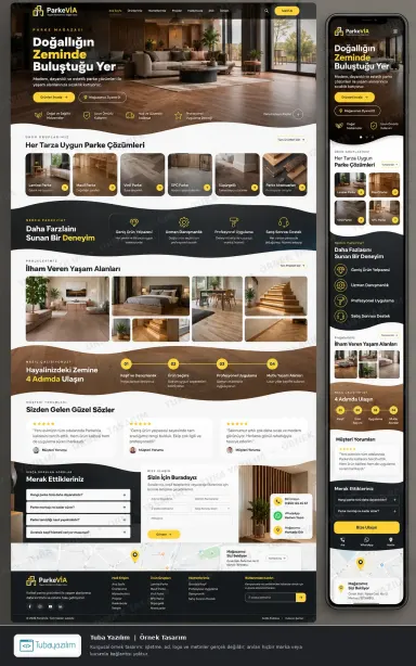 Parke Mağazası örnek web sitesi tasarımı