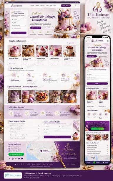 Pastacılık Kursu örnek web sitesi tasarımı