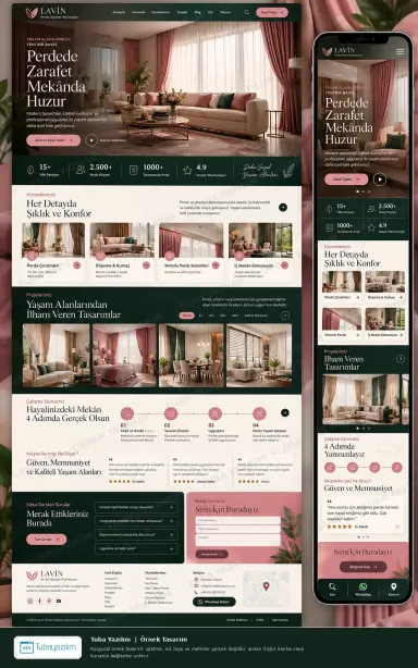 Perde Döşeme Dekorasyon örnek web sitesi tasarımı