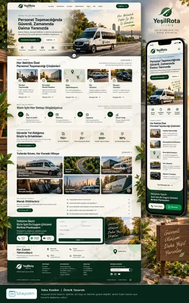 Personel Taşımacılığı örnek web sitesi tasarımı