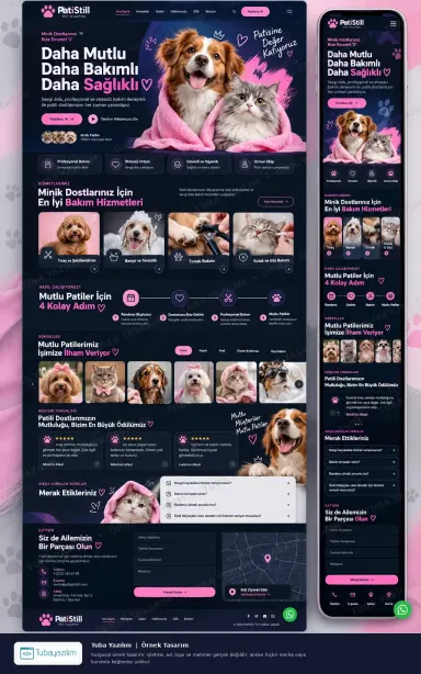 Pet Kuaför örnek web sitesi tasarımı