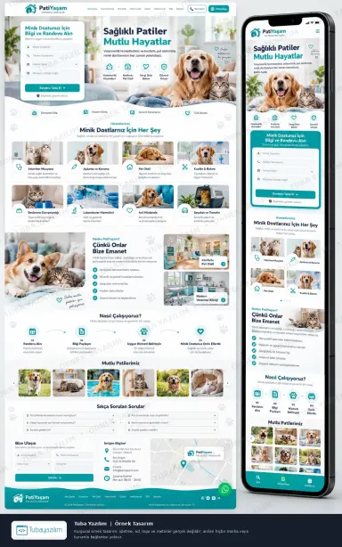 Pet Oteli ve Veterinerlik örnek web sitesi tasarımı