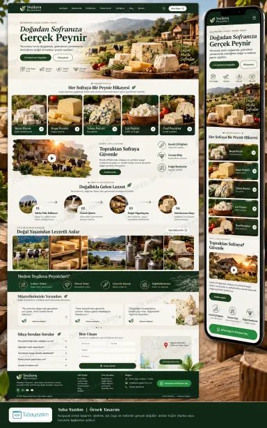 Peynir Üretimi örnek web sitesi tasarımı