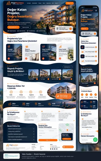 Proje Pazarlama örnek web sitesi tasarımı