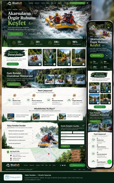 Rafting Firması örnek web sitesi tasarımı
