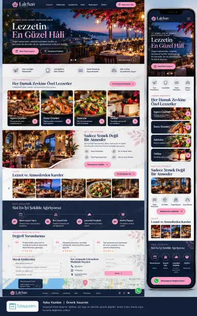 Restoran Salonu örnek web sitesi tasarımı
