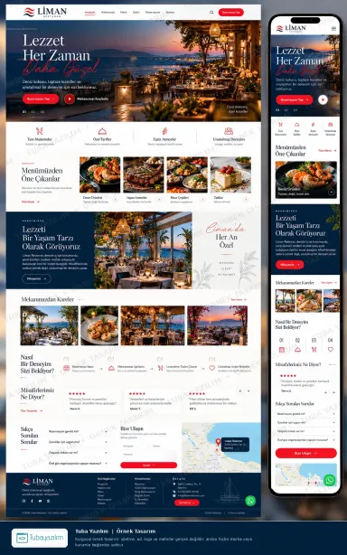 Restoran örnek web sitesi tasarımı