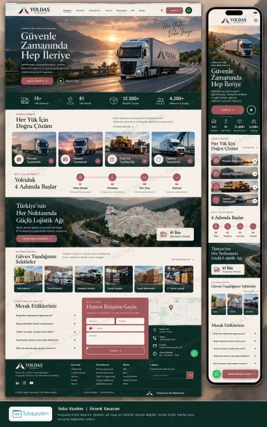 Şehirlerarası Taşımacılık örnek web sitesi tasarımı