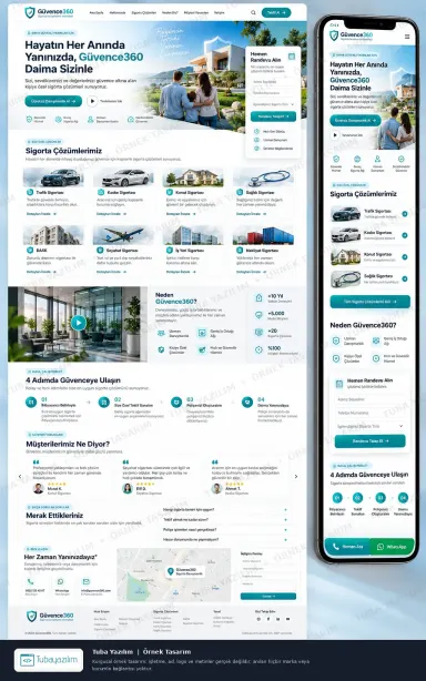 Sigorta örnek web sitesi tasarımı