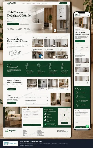Sıhhi Tesisat ve Doğalgaz örnek web sitesi tasarımı