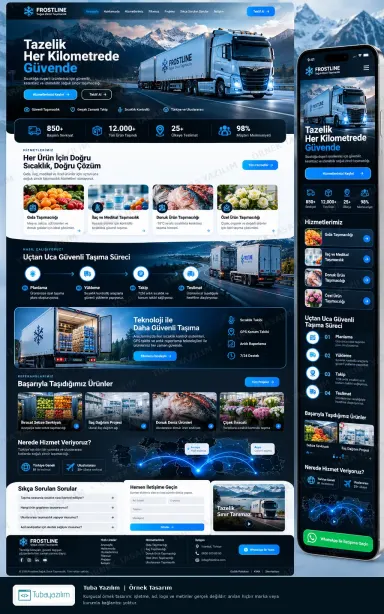Soğuk Zincir Taşımacılığı örnek web sitesi tasarımı