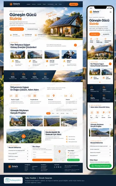 Solar Enerji örnek web sitesi tasarımı