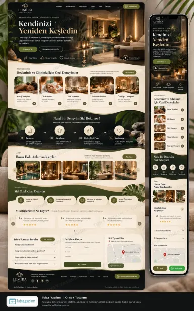 Spa Salonu örnek web sitesi tasarımı