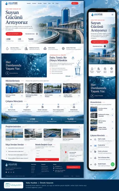 Su Arıtma Tesisi örnek web sitesi tasarımı