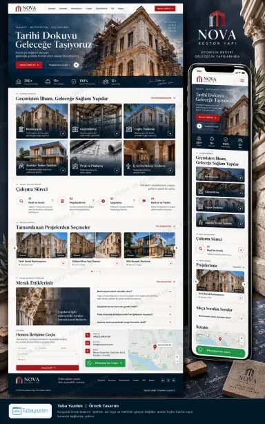 Taahhüt İnşaat Restorasyon örnek web sitesi tasarımı