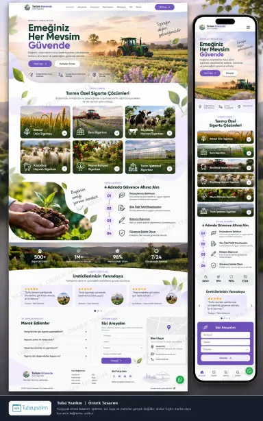 Tarım Sigortası örnek web sitesi tasarımı