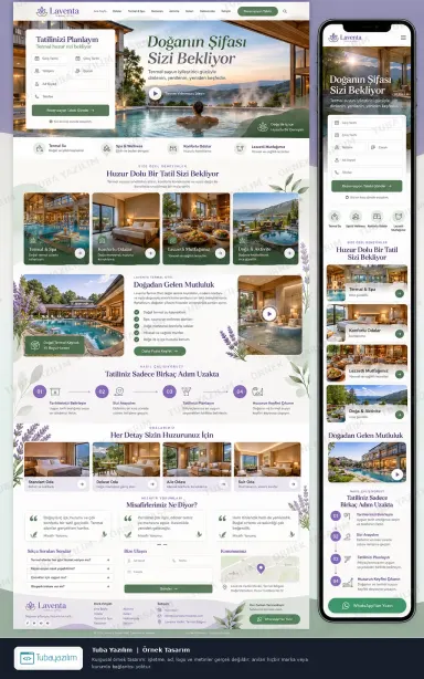Termal Otel örnek web sitesi tasarımı