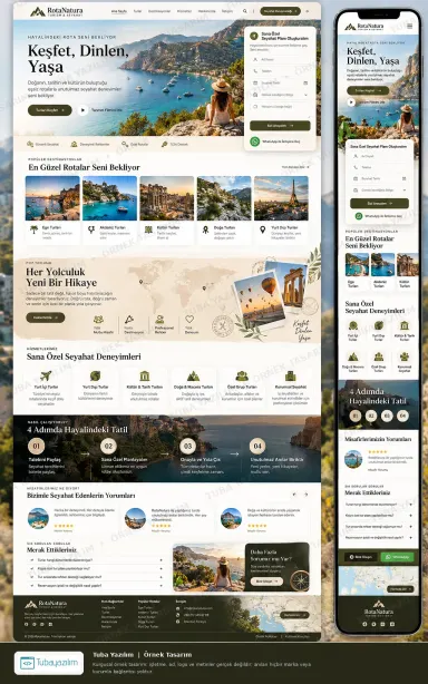 Turizm ve Tur Acentesi örnek web sitesi tasarımı