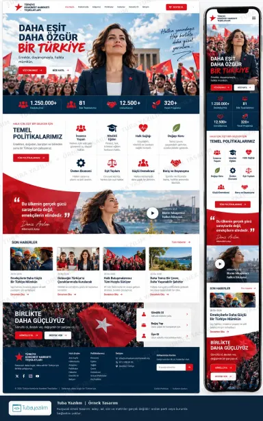 Türkiye Komünist Hareketi Teşkilatları örnek web sitesi tasarımı