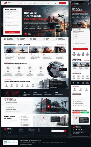 Uluslararası Gümrükleme Lojistik örnek web sitesi tasarımı