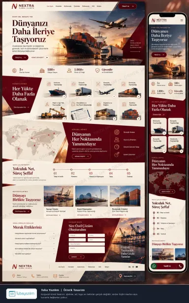 Uluslararası Taşımacılık ve Dağıtım örnek web sitesi tasarımı