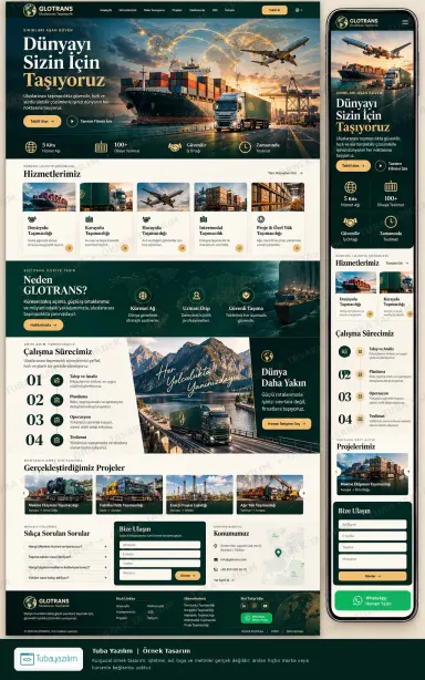 Uluslararası Taşımacılık örnek web sitesi tasarımı